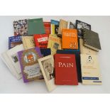Books: A collection of 24 books and pamphlets on hospitals, first aid, surgeons memoirs and a