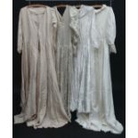 4 Wedding dresses
Circa 1950's brocade wedding dress, full length, long sleeves with hand coved