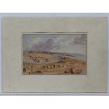 Attributed to Thomas Lound
Watercolour
Extensive hilly landscape
9 x 13 3/4"

 CONDITION: Please