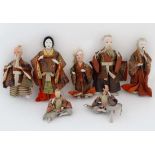 A collection of 7 various Japanese composite dolls tallest 9 3/4" high  CONDITION: Please Note -  we