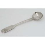 A fiddle pattern salt spoon hallmarked London 1835 maker David Phillips 4" long (10g) CONDITION: