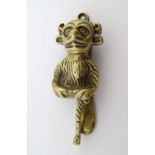 A cast brass door knocker  in the form of the Lincoln Imp 3 1/4" high  CONDITION: Please Note -