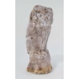 A David Sharp, Rye Pottery bust of an Owl.  Signed under. 11'' High.  CONDITION: Please Note -  we