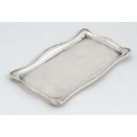 A silver dressing table / pin tray of rectangular form. Hallmarked Birmingham 1918 maker Johnson,