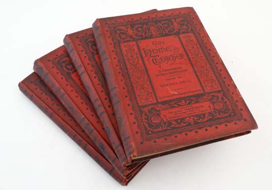 Books: 4 volumes of '' The Home Teacher : a Cyclopedia of Self Instruction ''. c1890. Including