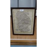 Map : A hand coloured map of Lincolnshire published in 1793 by J. Cary , Engraver and Map Seller ,