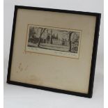 Mabel Oliver Rae (XIX-XX) Cornish,
Etching,
' King's College ( from the 'Back')'
Signed and titled