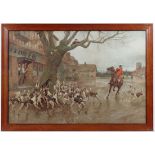 After JS XIX
Chromolithograph
Advertising for J. S. Eyre & Co Mineral Waters , a hunting scene.
In a