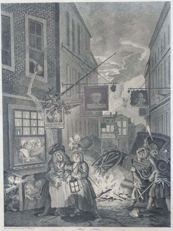 After William Hogarth (1697-1764) 
Set of Four Engravings circa 1738
Known as ' Four Times of the - Image 6 of 6