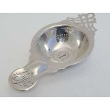 A HM silver tea strainer Sheffield 1946 maker James Dixon & Sons 6" long CONDITION: Please Note -