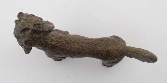 A Vienna cold painted bronze of a Dandie Dinmont dog . Indistinctly marked under 3 1/2" long - Image 6 of 6