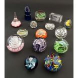 Glass Paperweights : a collection of assorted paperweights to include Avondale  etc. and