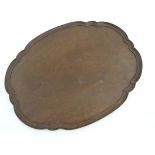 A Georgian mahogany tray with cupids bow moulding to edges. 20 1/4" x 26"  CONDITION: Please Note -