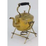 A 19thC brass spirit kettle by William Soutter & Sons Co. Bears mark under 12 3/4" high CONDITION: