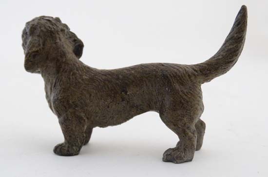 A Vienna cold painted bronze of a Dandie Dinmont dog . Indistinctly marked under 3 1/2" long - Image 5 of 6