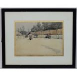 Cortez Early XX
Watercolour
Figures in the park
Inscribed verso
9 3/4 x 13 3/4"
 CONDITION: Please