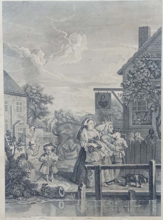 After William Hogarth (1697-1764) 
Set of Four Engravings circa 1738
Known as ' Four Times of the - Image 5 of 6