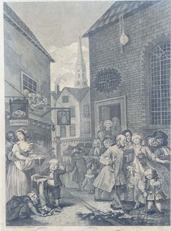 After William Hogarth (1697-1764) 
Set of Four Engravings circa 1738
Known as ' Four Times of the - Image 4 of 6