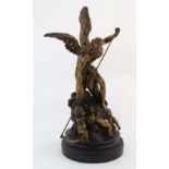 Bronze sculpture
Azreal and the Putti
On a circular base
 24" high 

 CONDITION: Please Note -  we