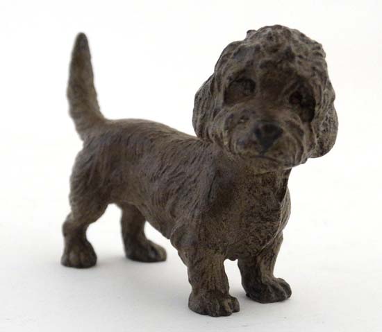 A Vienna cold painted bronze of a Dandie Dinmont dog . Indistinctly marked under 3 1/2" long - Image 4 of 6