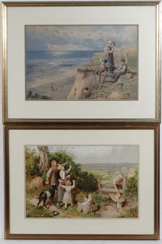After Myles Birkett Foster ( 1825-1899)
A pair of coloured lithographs
' The Way down the