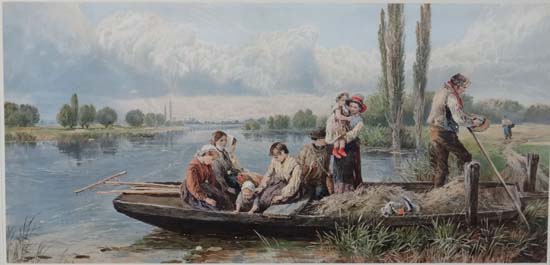 After Miles Birkett-Foster XIX
A pair of coloured lithographs
Children playing on a farm cart and - Image 5 of 7