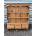 Pine plate rack with 6 drawers under CONDITION: Please Note -  we do not make reference to the