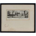 Mabel Oliver Rae (XIX-XX) Cornish,
Etching,
' King's College ( from the 'Back')'
Signed and titled