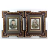 Frames : A pair of Kent framed late Victorian photograph portraits, each with mount 
Aperture of