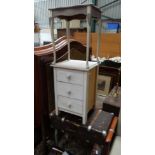 2 tables and small chest of drawers CONDITION: Please Note -  we do not make reference to the