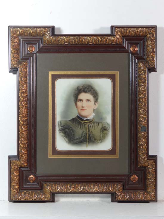 Frames : A pair of Kent framed late Victorian photograph portraits, each with mount 
Aperture of - Image 3 of 4