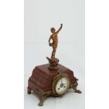French marble clock + movement CONDITION: Please Note -  we do not make reference to the condition