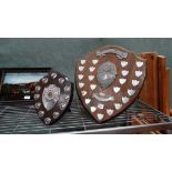 2 x trophy shields  CONDITION: Please Note -  we do not make reference to the condition of lots