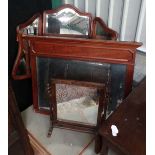 Triple mirror + mahogany mirror + swing mirror (3) CONDITION: Please Note -  we do not make