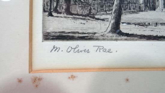 Mabel Oliver Rae (XIX-XX) Cornish,
Etching,
' King's College ( from the 'Back')'
Signed and titled - Image 3 of 4