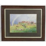 James Edward Duggins ( 1881-1968)
Watercolour
Rainbow over the ruins of Kenilworth Castle , Warwicks
