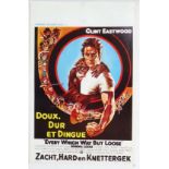 Film Poster: A poster for the 1978 film '' Every which way but loose'' , (Doux, dur et dingue)