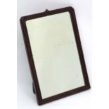 A Geo III mahogany framed wall mirror 20" high x   14" wide  CONDITION: Please Note -  we do not