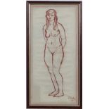 Gerald Judah Ososki ( Ososki )  (1903-1981 ) British
Conte Crayon on paper
Female nude
Signed and
