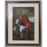 Eddy Dorembos '71 ' Dutch / Spanish School,
Oil on canvas ,
A man and donkey ,
Signed and dated