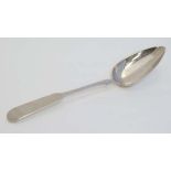 A Russian silver tablespoon by Michael Karpinsky, St Petersburg, 1828 8 1/2" long  CONDITION: Please