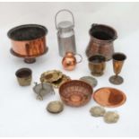 Box of assorted copper and brass
 CONDITION: Please Note -  we do not make reference to the