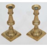 Pair of brass candle sticks CONDITION: Please Note -  we do not make reference to the condition of