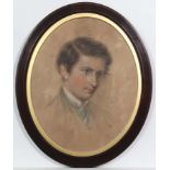 G. M. Z English XIX portrait
Pastel and pencil , an oval
Bust portrait of a young gentleman