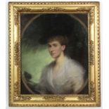 John Ernest Breun (1862-1921),
Pastel oval with a square,
Understood to be portrait of Lady Hay-