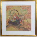 Jane Lanell XX
Limited edition coloured print 248/400
A basket of oriental flowers
Signed and