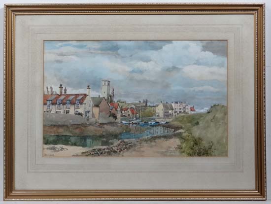 John.A.S. Duncan XX Scottish,
Watercolour and gouache,
' Low Tide ',
Signed lower left and with