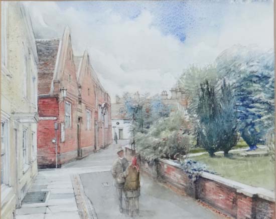 Edward Mobbs c.1987,  Aylesbury,
Watercolours x 3,
' Prebendal House , Aylesbury ' , Parson's Fee , - Image 3 of 5