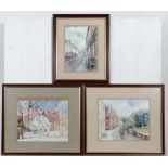 Edward Mobbs c.1987,  Aylesbury,
Watercolours x 3,
' Prebendal House , Aylesbury ' , Parson's Fee ,