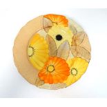 A 1930s Art Deco Gray's Pottery  plate decorated with a Marigold style pattern of large hand-painted